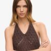 Crochet Halter Maxi Dress