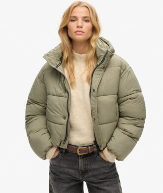 Cropped Cocoon Puffer Jacket