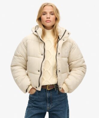 Cropped Cocoon Puffer Jacket