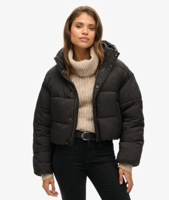 Cropped Cocoon Puffer Jacket