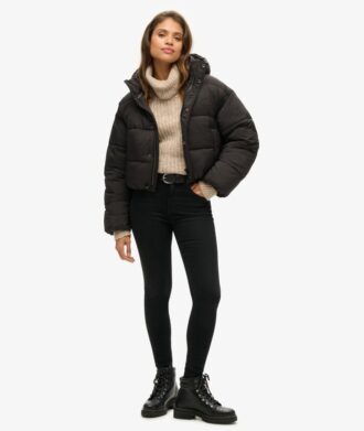 Cropped Cocoon Puffer Jacket