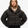 Cropped Cocoon Puffer Jacket