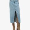 Denim Split Maxi Skirt