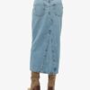 Denim Split Maxi Skirt