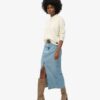 Denim Split Maxi Skirt