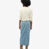 Denim Split Maxi Skirt