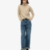 Drop Shoulder Cable Roll Neck Jumper