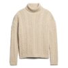 Drop Shoulder Cable Roll Neck Jumper