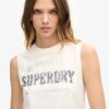 Embellished Archive Fitted Tank Top