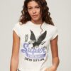 Embellished Poster Cap Sleeve T-Shirt