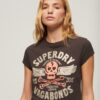 Embellished Poster Cap Sleeve T-Shirt