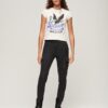 Embellished Poster Cap Sleeve T-Shirt