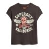 Embellished Poster Cap Sleeve T-Shirt