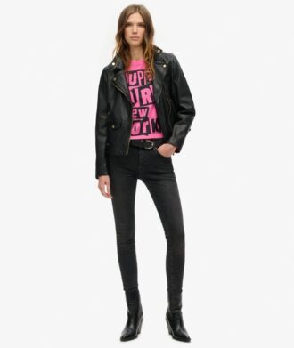 Embellished Punk Cap Sleeve T-Shirt