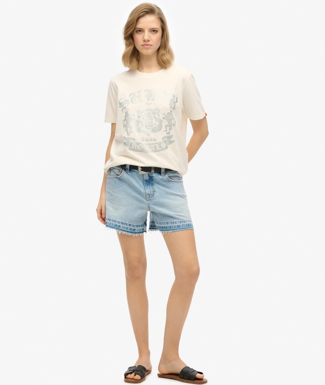 Embellished Varsity Relaxed T-Shirt Embellished Varsity Relaxed T-Shirt