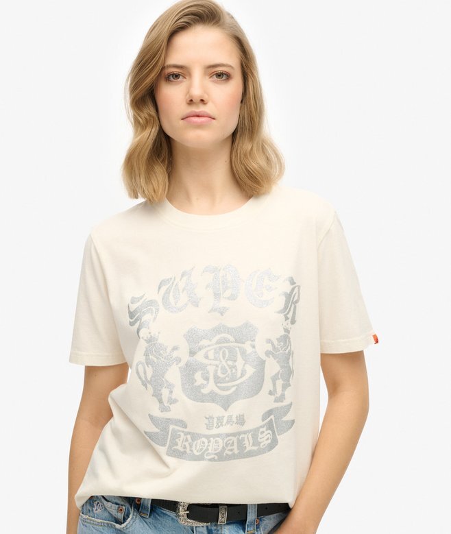 Embellished Varsity Relaxed T-Shirt Embellished Varsity Relaxed T-Shirt