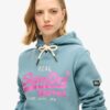 Embellished Vintage Logo Graphic Hoodie