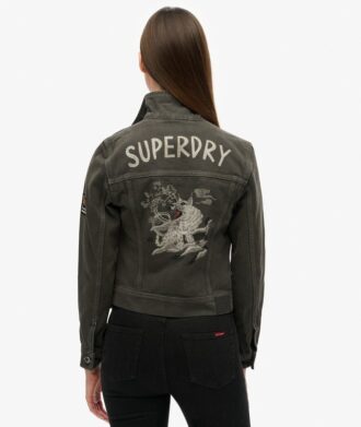 Embellished Workwear Crop Jacket