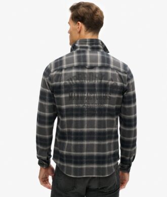 Embroidered Check Overshirt