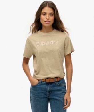 Embroidered Core Logo Boxy Loose T-Shirt