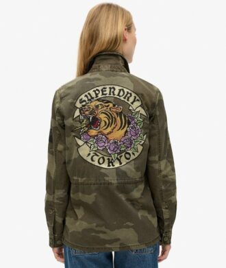 Embroidered Military Field Jacket