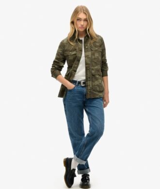 Embroidered Military Field Jacket