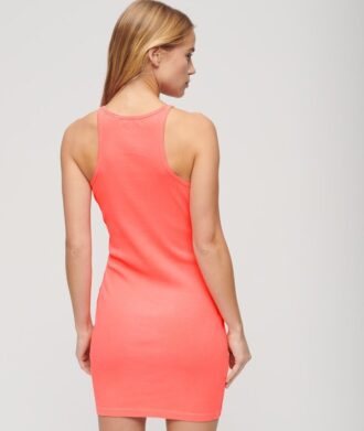 Embroidered Rib Racer Dress