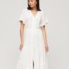 Embroidered Tiered Midi Dress