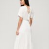 Embroidered Tiered Midi Dress