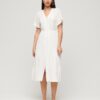 Embroidered Tiered Midi Dress