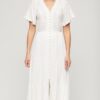 Embroidered Tiered Midi Dress