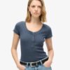 Essential Button Down Short Sleeve Top