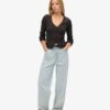 Essential Button Through Long Sleeve Top
