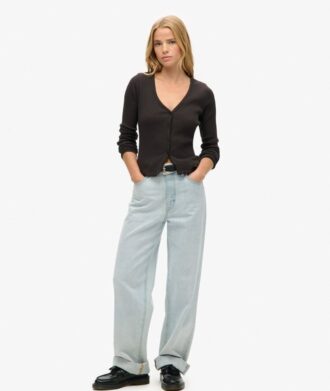 Essential Button Through Long Sleeve Top