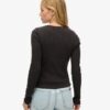 Essential Button Through Long Sleeve Top