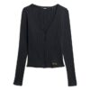 Essential Button Through Long Sleeve Top