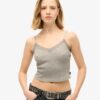 Essential Lace Trim Cropped Cami Top