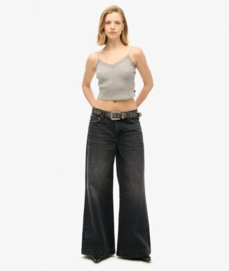 Essential Lace Trim Cropped Cami Top