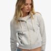 Essential Logo Cropped Zip Hoodie Essential Logo Cropped Zip Hoodie