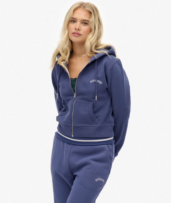 Essential Logo Cropped Zip Hoodie Essential Logo Cropped Zip Hoodie