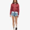 Essential Logo Cropped Zip Hoodie