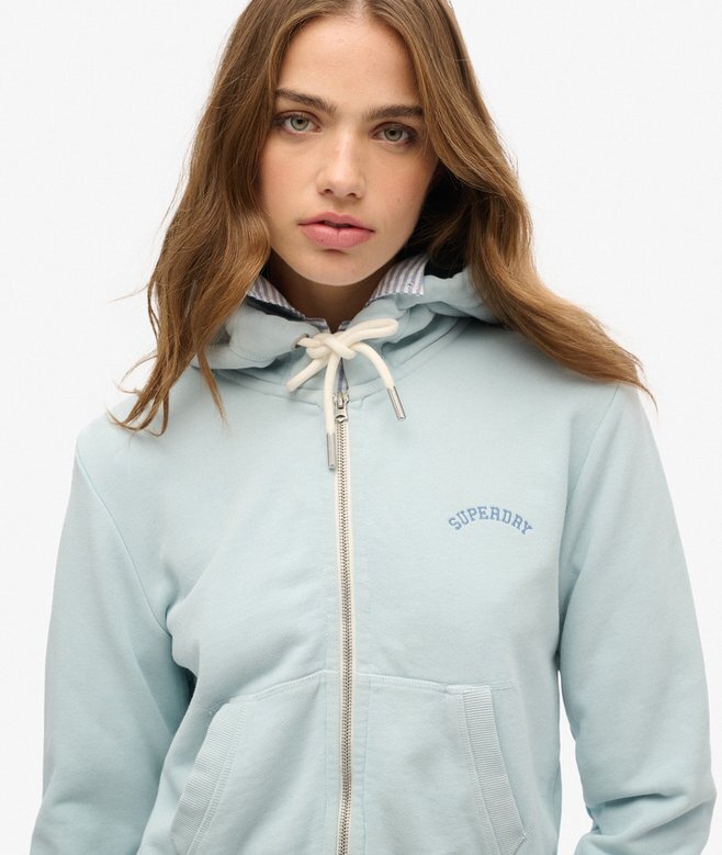 Essential Logo Cropped Zip Hoodie Essential Logo Cropped Zip Hoodie