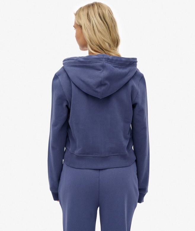 Essential Logo Cropped Zip Hoodie Essential Logo Cropped Zip Hoodie