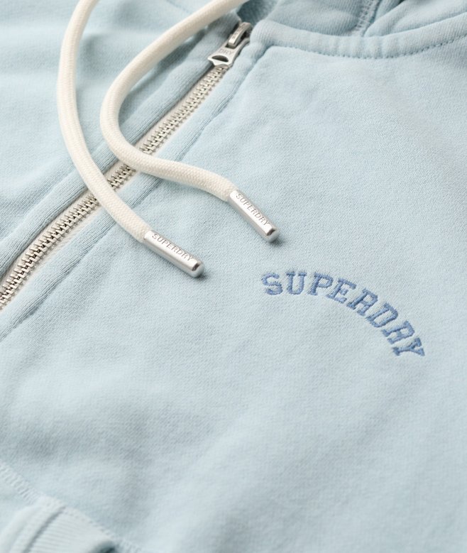 Essential Logo Cropped Zip Hoodie Essential Logo Cropped Zip Hoodie