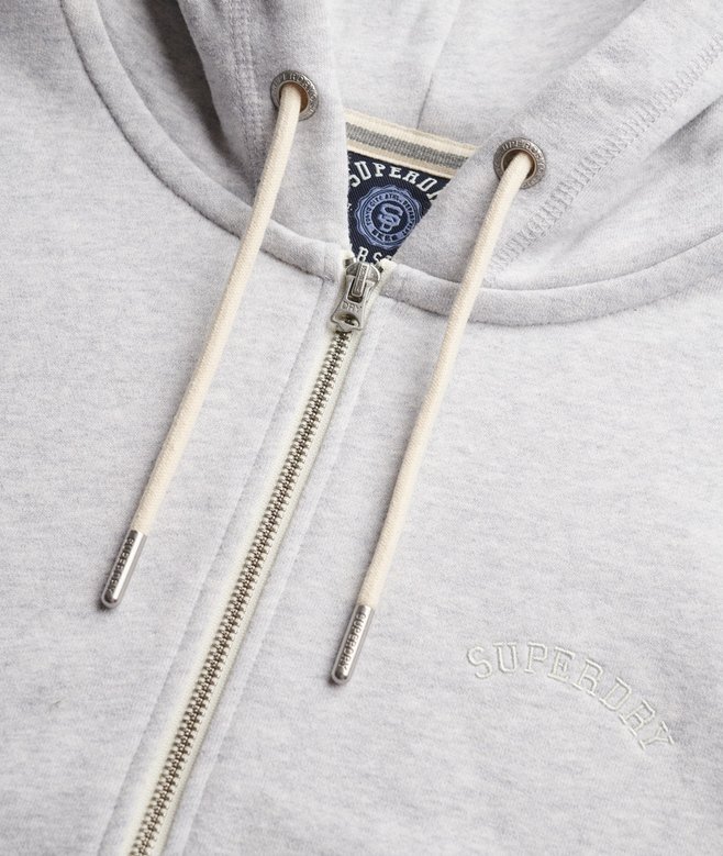 Essential Logo Cropped Zip Hoodie Essential Logo Cropped Zip Hoodie