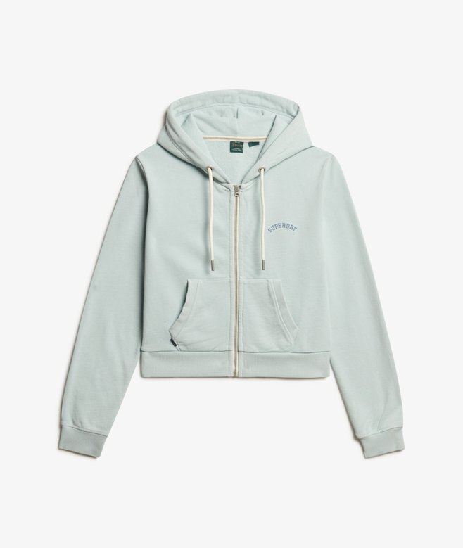 Essential Logo Cropped Zip Hoodie Essential Logo Cropped Zip Hoodie
