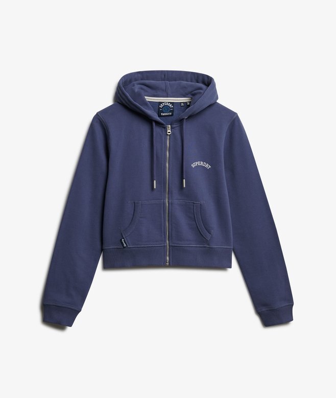 Essential Logo Cropped Zip Hoodie Essential Logo Cropped Zip Hoodie