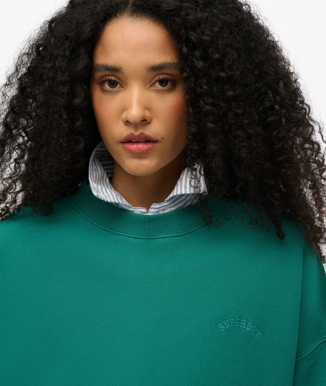 Essential Logo Oversized Crew Sweatshirt Essential Logo Oversized Crew Sweatshirt