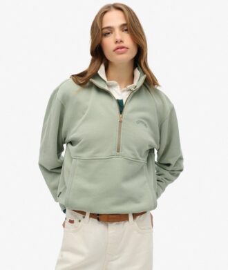 Essential Logo Oversized Half Zip Sweatshirt