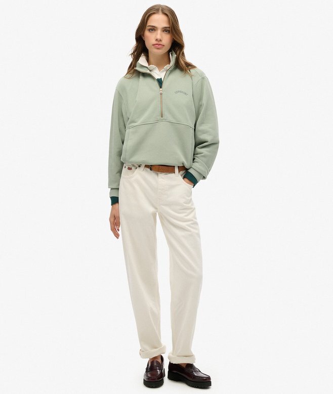 Essential Logo Oversized Half Zip Sweatshirt Essential Logo Oversized Half Zip Sweatshirt